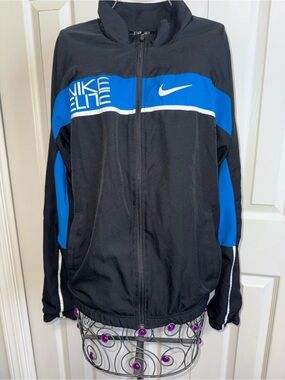 Nike Elite Dri-fit fu zip Black and Blue Men's Windbreaker/Track Jacket. S